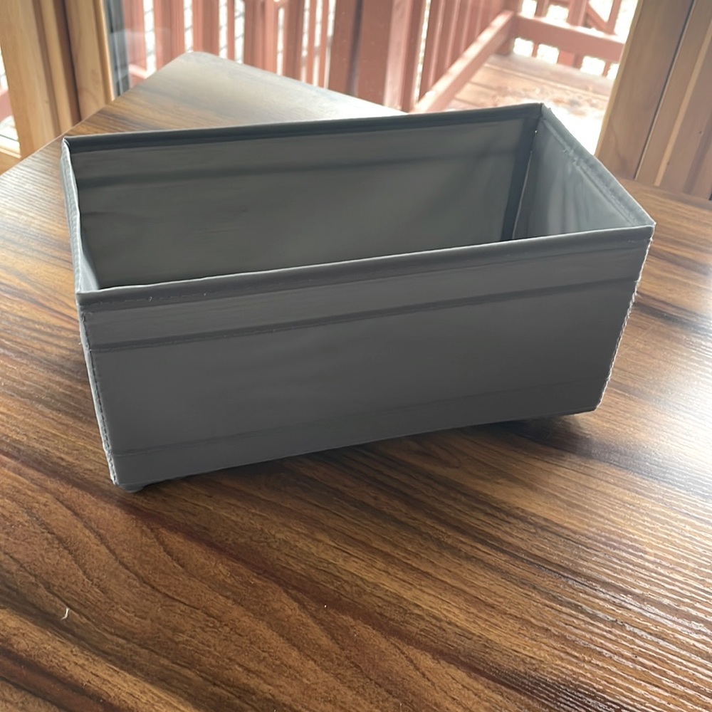 6 pack gray rectangular soft foldable cloth storage basket